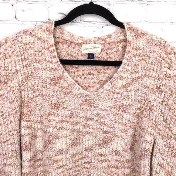 Universal Threads Puff Sleeve Scoop Neck Long Sleeve Chunky Sweater Women’s M - Picture 3 of 11